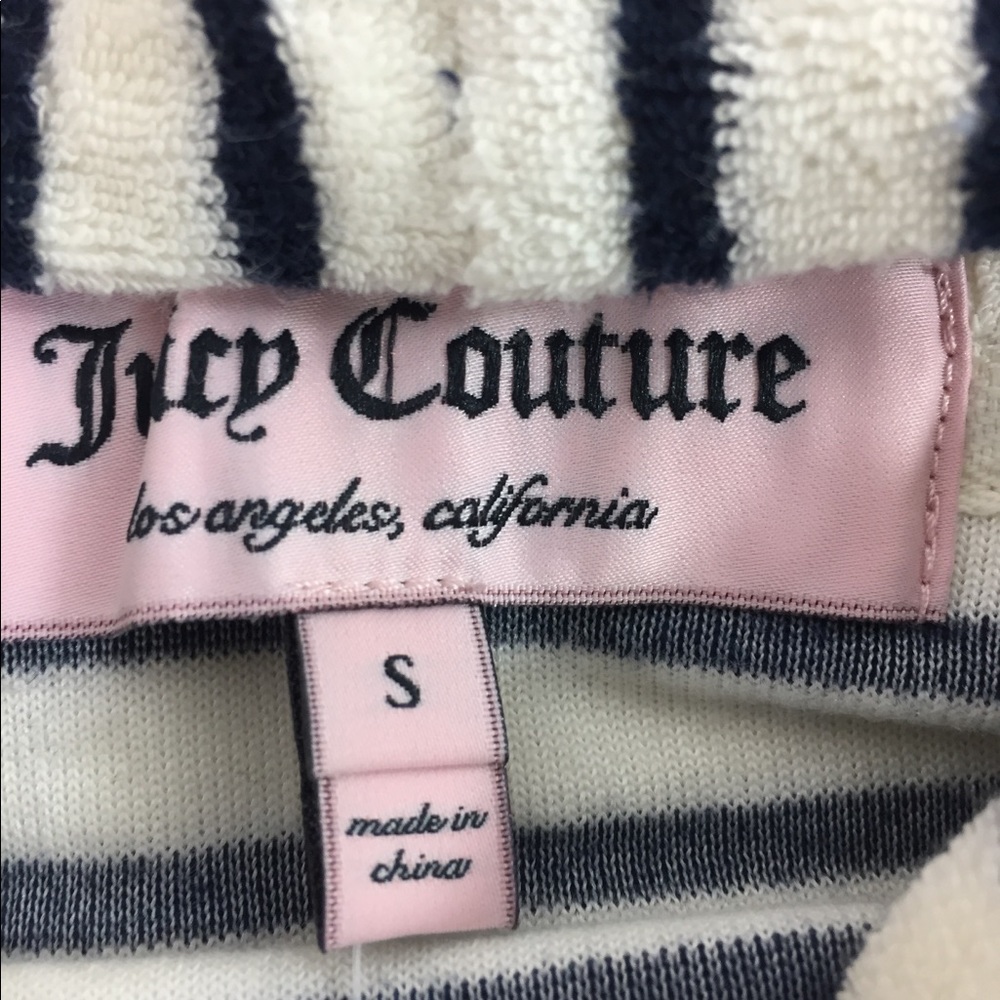 Juicy Couture S Striped Easy Zip Up Hoodie - Picture 3 of 8